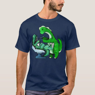 TREX bij Brachiosaurus tandarts T-shirt