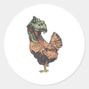 TREX CHICKEN RONDE STICKER