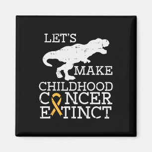 Trex Childhood Cancer Extinct Awareness Dinosaur B Magneet