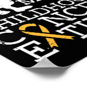 Trex Childhood Cancer Extinct Awareness Dinosaur B Poster (Hoek)