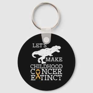 Trex Childhood Cancer Extinct Awareness Dinosaur B Sleutelhanger