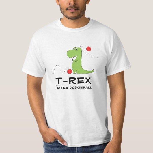 TRex déteste le T-shirt drôle de Dodgeball (Devant)
