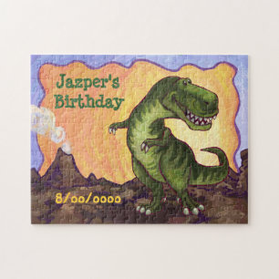 TRex Dino - Gepersonaliseerde verjaardag Puzzle Legpuzzel