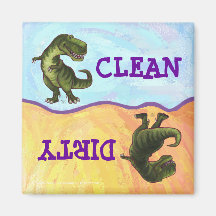 TRex Dino-hoofden en Tails Dirty Clean Dishwas