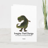 TRex Dinosaur B-Day bedankkaart (Achterkant)