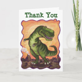TRex Dinosaur B-Day - Hartelijk dank Bedankkaart