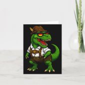 Trex Dinosaur Bavarian German Costume Boys Men Kid Kaart (Voorkant)