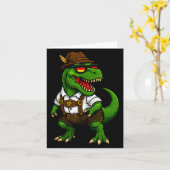 Trex Dinosaur Bavarian German Costume Boys Men Kid Kaart (Gele Bloem)
