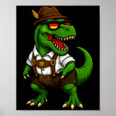 Trex Dinosaur Bavarian German Costume Boys Men Kid Poster (Voorkant)
