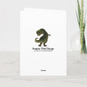 TRex Dinosaur Carte de remerciements B-Day (Dos)