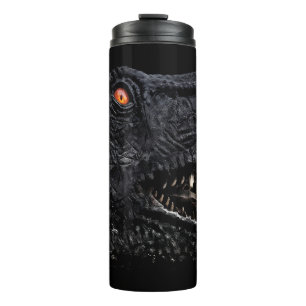 Trex Dinosaur Head Dark Poster Thermosbeker