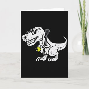 Trex Dinosaur Lacrosse Grappige Lax Speler Keeper Kaart