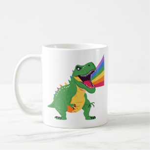 Trex Dinosaur Roarsome Rainbow Koffiemok