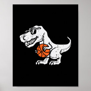 Trex Dinosaur Skelet Cute Sport Peuter Speler Kind Poster