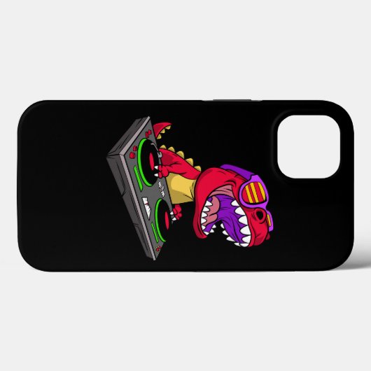 TRex DJ Party Club Disc Jockey Dinosaur EDM Dance Case-Mate iPhone Case (Achterkant (horizontaal))