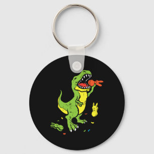 Trex Eet Konijn Grappig Pasen Dinosaur Liefhebber  Sleutelhanger