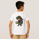 TRex Kerstmis T-shirt (Achterkant volledig)