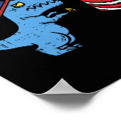 Trex Korte Handen Firecracker Grappig Vuurwerk 4e  Poster (Hoek)