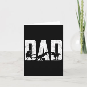 Trex Papa Dinosaur Liefhebber Cool Vintage Heren V Kaart