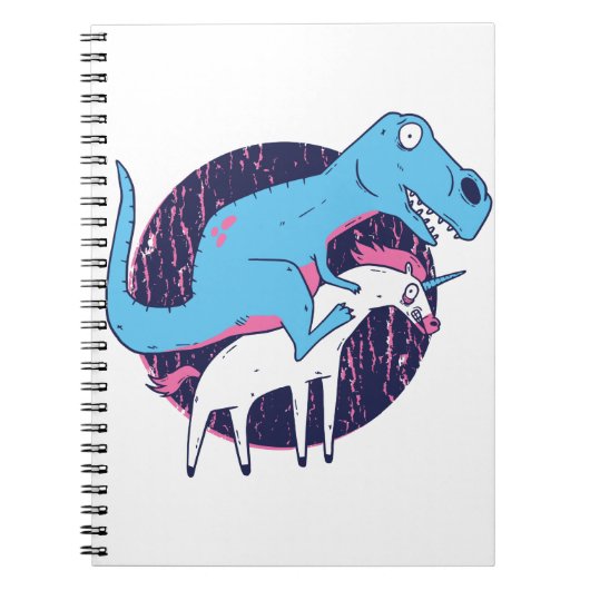 Trex Riding Unicorn Notitieboek (Voorkant)