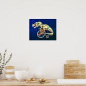 TRex Rijden op een fiets Poster (Keuken)