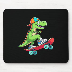 Trex Skateboarder Dino Dinosaur Skaten Skateboard Muismat