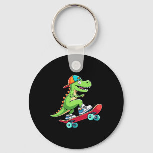 Trex Skateboarder Dino Dinosaur Skaten Skateboard Sleutelhanger