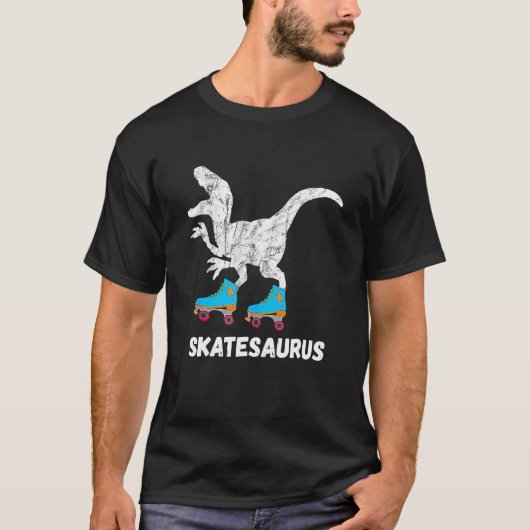 Trex Skating Kate Dinosaurs Skatesaurus Roller T-shirt (Voorkant)