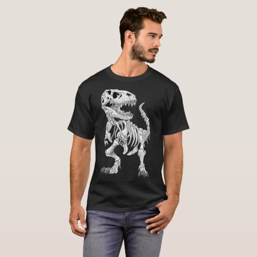 TRex Skeleton Dino bones paleontologist Fossil T-shirt (Voorkant volledig)