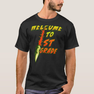 Trex Welkom bij First Grade Claw Scratch Graphic T-shirt