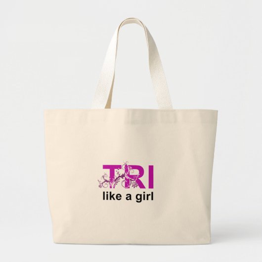 tri als een meisje grote tote bag (Voorkant)