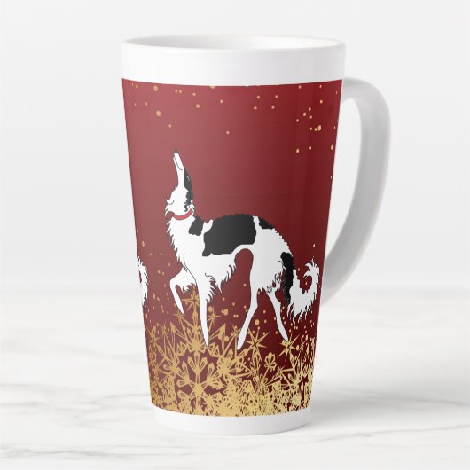 Tri Ballet Borzoi Holiday Mug (Angle droit)