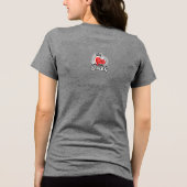 Tri-Blend Shirt: My Only Queen (grijs) Tri-Blend Shirt (Achterkant)