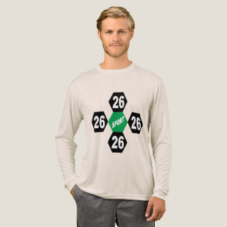 Tri-blend T-shirt met lange mouwen havermout DESIG