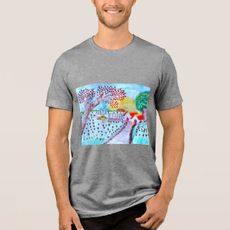 Tri-blend T-shirt met voorbedrukking
