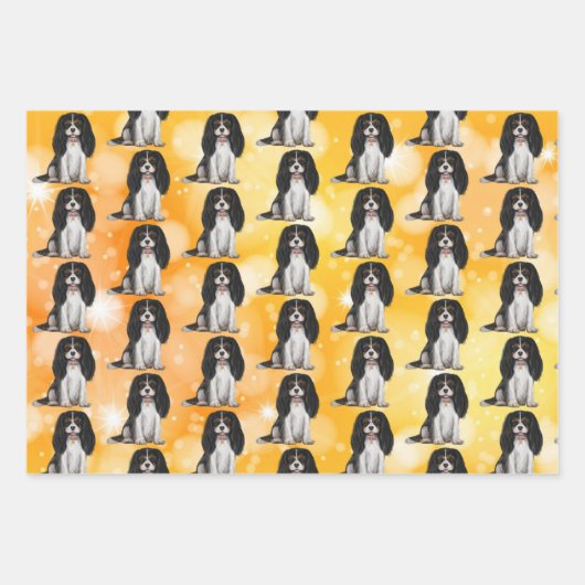 Tri Cavalier King Charles Spaniel  Inpakpapier Vel (Voorkant 3)