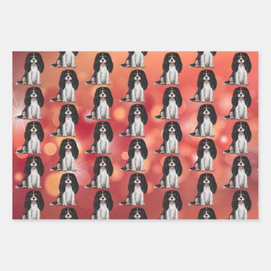 Tri Cavalier King Charles Spaniel  Inpakpapier Vel (Voorkant 2)