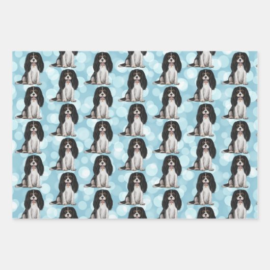 Tri Cavalier King Charles Spaniel  Inpakpapier Vel (Voorkant)