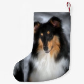 Tri Collie Kerstmis Kleine Kerstsok (Achterkant)