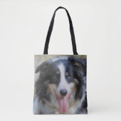 Tri Color Border Collie Face Draagtas (Voorkant)