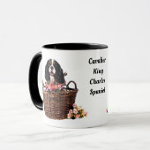 Tri Color Cavalier King Charles Spaniel Dog Mok (Voorkant links)