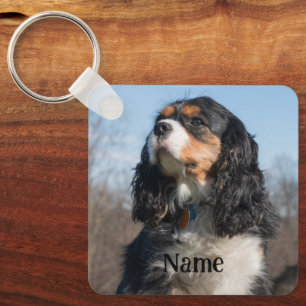 Tri Color Cavalier King Charles Spaniel Dog Sleutelhanger
