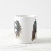 Tri-Color Papillon Dog Koffiemok (Center)