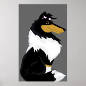 Tri-Color Roough Coat Collie Poster Imprimer (Devant)