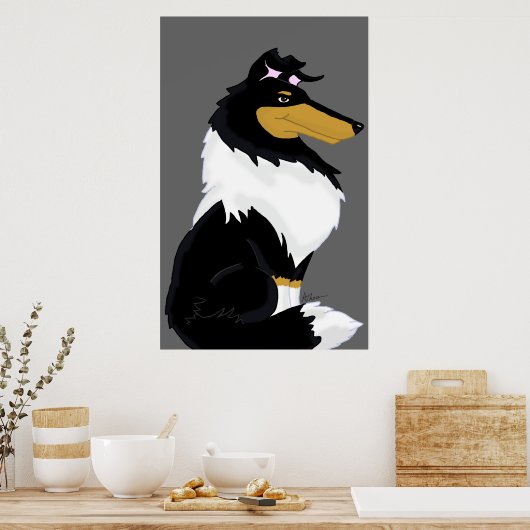 Tri-Color Roough Coat Collie Poster Imprimer (Cuisine)