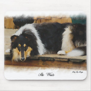 Tri Color Rough Collie Gifts Art Muismat