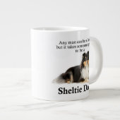 Tri-Color Sheltie Dad Jumbo Mok (Voorkant rechts)