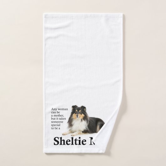 Tri-Color Sheltie Mam Hand Towel Handdoek (Handdoek)