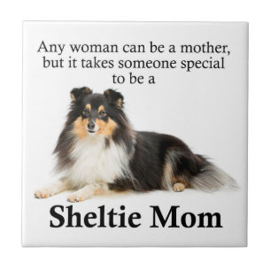 Tri-Color Sheltie Mam Tile Tegeltje