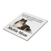 Tri-Color Sheltie Mam Tile Tegeltje (Zijkant)